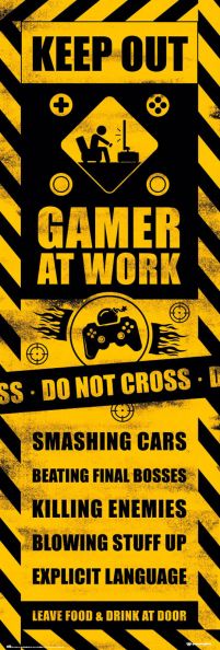 Gameration Gaming Caution - plakat