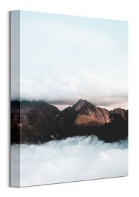 Góry we mgle - obraz na płótnie