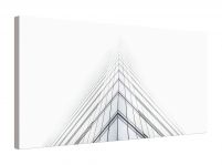 Budynek we mgle - obraz na płótnie