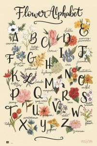 Flowers Alphabet - plakat