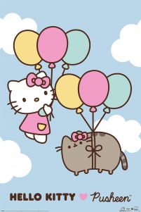 Pusheen x Hello Kitty Up Up And Away - plakat