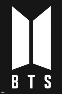 BTS Black and White Logo - plakat
