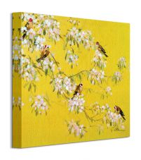 Spring Goldfinches - obraz na płótnie