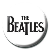 The Beatles Black Logo - przypinka