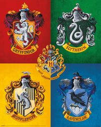 Harry Potter Colourful Crests - plakat