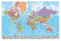 Polityczna Mapa Świata - plakat