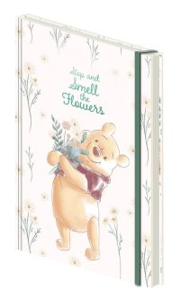Winnie The Pooh Stop And Smell The Flowers - notes A5 skórzany z gumką