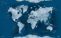 Mapa Świata Akwarele - podkładka na biurko