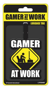 Gamer At Work Caution Sign - zawieszka na bagaż