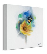 Bumblebee & Flower - obraz na płótnie