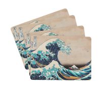 The Great Wave Of Kanagawa Hokusai - zestaw 4 podkładek na stół