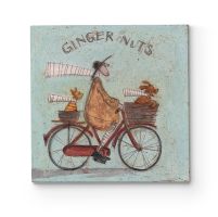 Ernest z psami na rowerze na canvasie Sam Toft Ginger Nuts