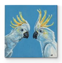 Cockatwo - obraz na płótnie 30x30 cm