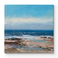 Sunlit Sea - obraz na płótnie 30x30 cm