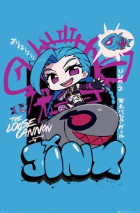 League Of Legends Chibi Jinx - plakat