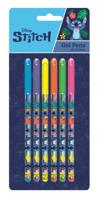 Stitch - zestaw 6 długopisów żelowych