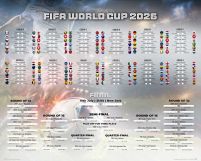 Tabela Mistrzostw Świata w Piłce Nożnej 2026 World Cup - plakat w wersji angielskiej