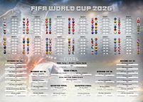 Tabela Mistrzostw Świata w Piłce Nożnej 2026 World Cup - plakat w wersji angielskiej