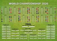 Tabela Mistrzostw Świata w Piłce Nożnej 2026 World Cup - plakat w wersji angielskiej