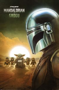Gwiezdne Wojny Grogu Sunset - plakat