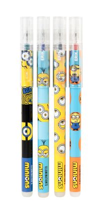 Minionki - zestaw 4 długopisów zmazywalnych