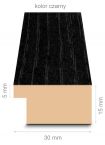 Opis czarnej drewnianej ramy w rozmiarze - 30,5x91,5 cm