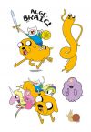 Postacie z amerykańskiej kreskówki Adventure Time na tatuażach