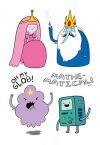 Bohaterowie animowanego serialu Adventure Time na zmywanych tatuażach