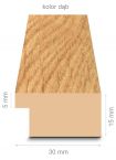 Zdjęcie przedstawiające opis drewnianej ramy w kolorze dębu
