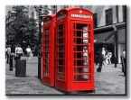 czerwona londyńska budka telefoniczna na płótnie