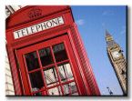 obraz na płótnie z Big Benem i czerwoną budką telefoniczną