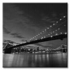 canvas przedstawiający brooklyn bridge nocą