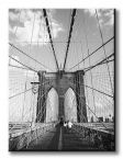 canvas z czarno-białym zdjęciem Brooklyn Bridge