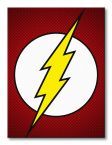 Obraz na płótnie przedstawiający grafikę symbolu postaci Flash z DC Comics