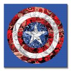 Marvel (Captain America Shield Collage) - Obraz na płótnie