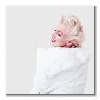 Marilyn Monroe (White Fur) - Obraz na płótnie