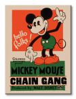 Obraz 60x80 przedstawia Myszkę Miki na szarym tle