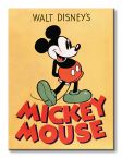 Obraz 30x40 przedstawia Myszkę Mickey na pomarańczowym tle
