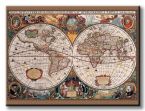 Stara mapa świata na obrazie ściennym
