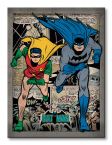 Obrazek 30x40 przedstawia postacie z komiksów m.in. Batmana oraz Robina