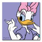 Obraz na płótnie przedstawiający Daisy Duck na fioletowym tle