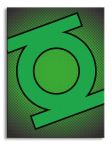 obraz na płótnie z symbolem z komiksu Green Lantern