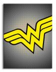 żółto czarny symbol Wonder Woman na canvasie 30x40
