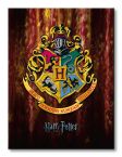 Obraz na płótnie o wymiarach 60x80 przedstawia logo Hogwartu z Harrego Pottera