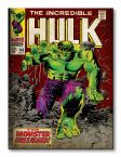 Obraz 60x80 przedstawia zielonego Hulka na okładce komiksu Marvel Comics