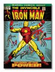 Obraz 60x80 przedstawia Iron Mana na okładce komiksu Marvel Comics
