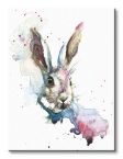 Dekoracja ścienna 60x80 przedstawiając namalowanego akwarelą królika