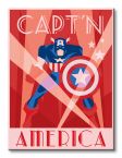 Obraz na płótnie przedstawiający Kapitana Amerykę na czerwonym tle