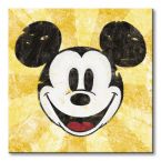 canvas z postacią myszki mickey na żółtym tle