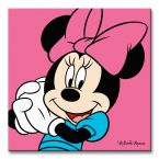 Obraz na płótnie przedstawiający uśmiechniętą Myszkę Minnie